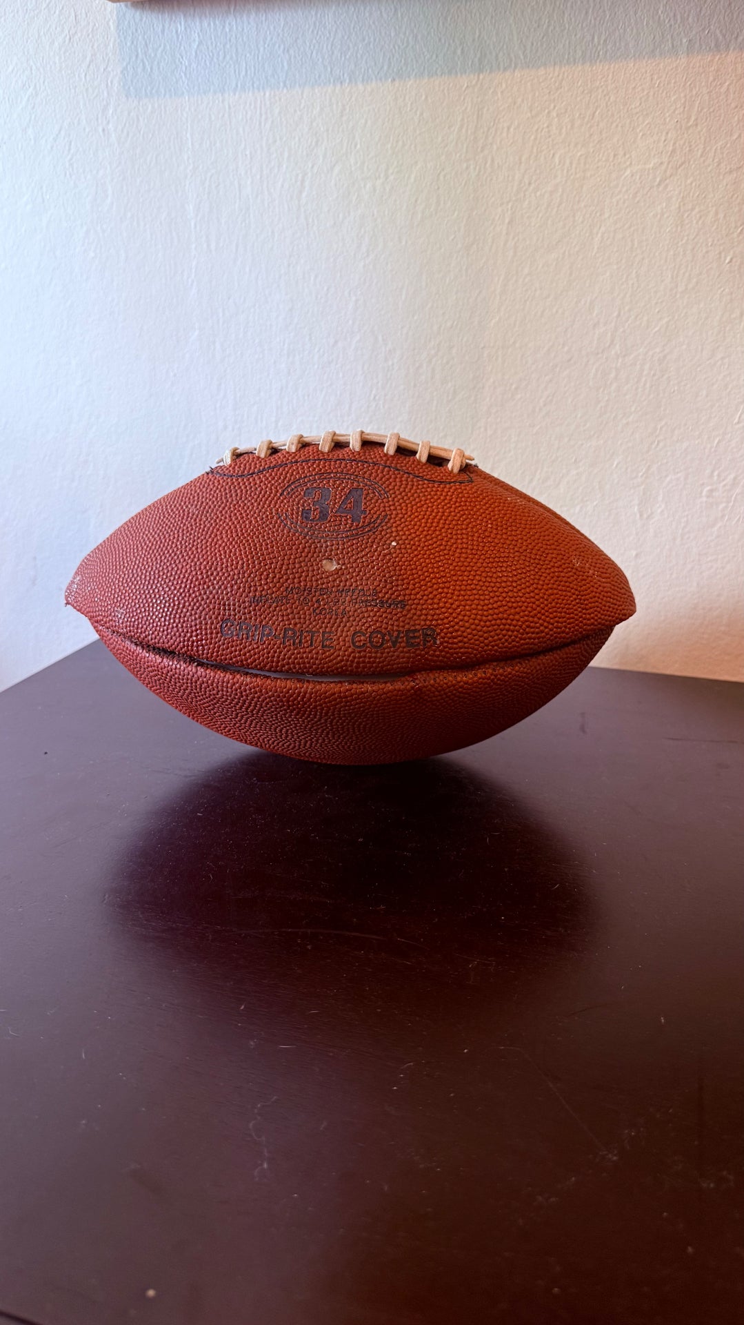 Vintage football number 34 Grip-Rite Cover